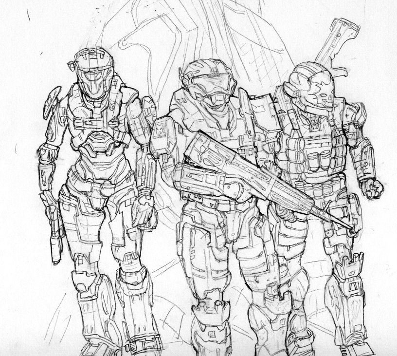 816x731 Appalling Halo Coloring Pages Colouring In Beatiful Halo Printable