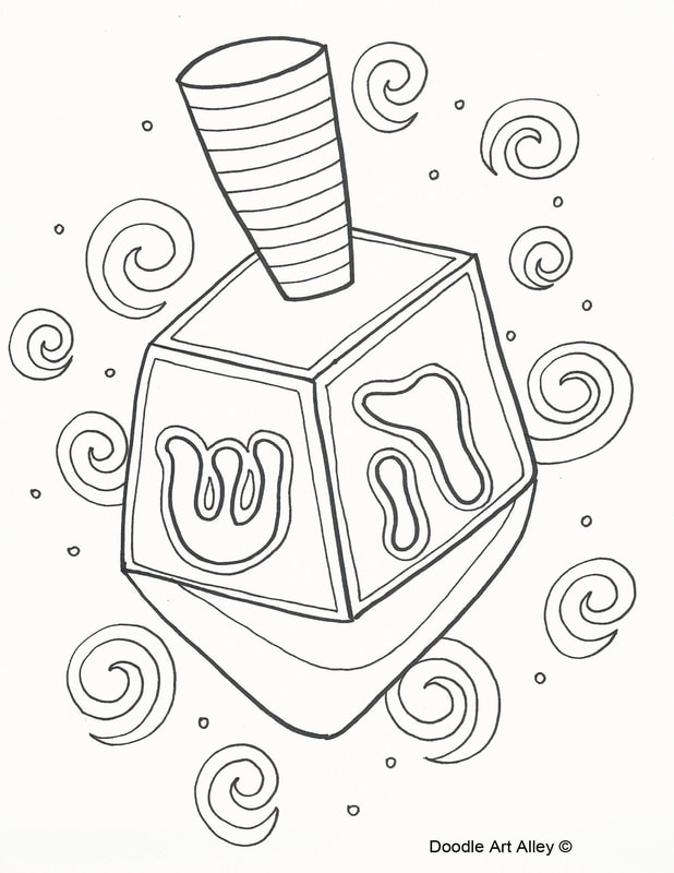 618x800 Hanukkah Coloring Pages