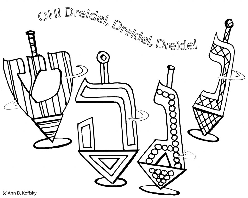 1024x819 8 Of The Best, Most Artful Hanukkah Coloring Pages
