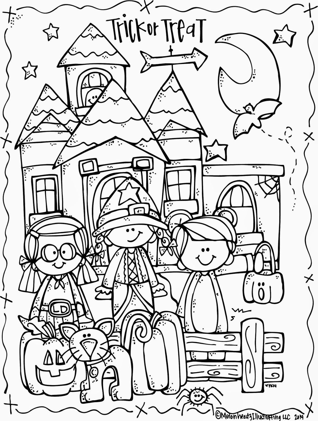 1211x1600 Melonheadz Lucy Doris Halloween Coloring Page Freebie! Adult