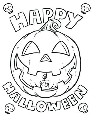 309x390 Happy Halloween Coloring Pages Icontent