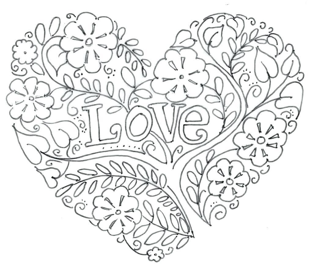 1024x881 Fresh Coloring Valentine Heart Coloring Page Hearts Sheet S