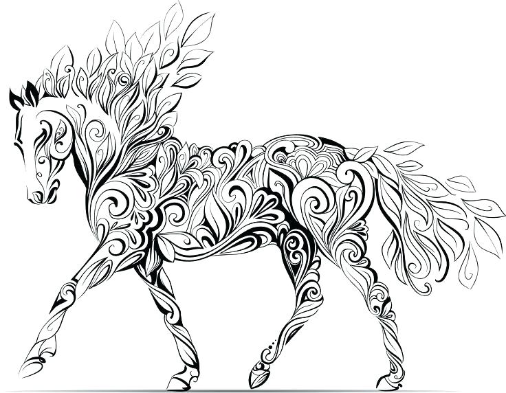 736x572 Free Printable Horse Coloring Pages For Adults Advanced Horses