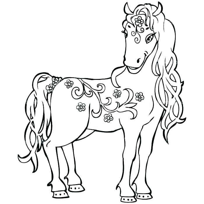 700x700 Horse Coloring Page