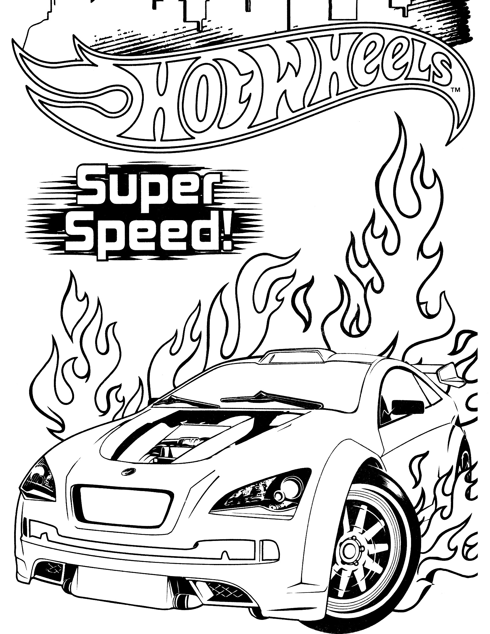 1700x2200 Elegant Dibujos De Hot Wheels Para Colorear En Colorear Free