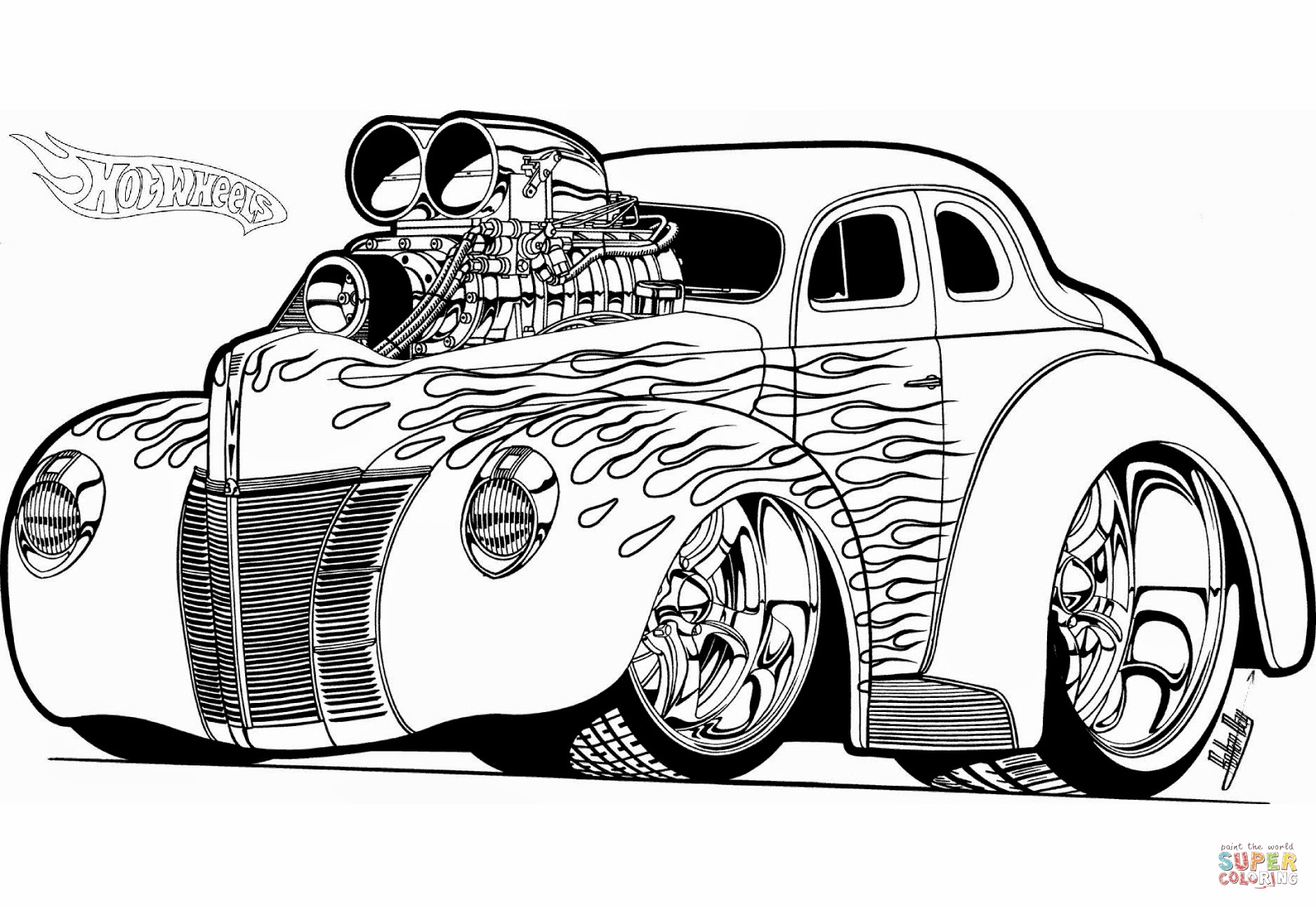 1600x1102 Beautiful Hot Rod Coloring Pages Qqa Free Coloring Pages