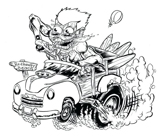 691x576 Coloring Pages Disney For Adults Rat Rod Page Free Download