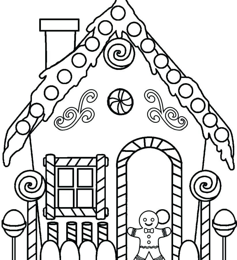 823x900 Gingerbread House Coloring Page House Coloring Pages With Royal