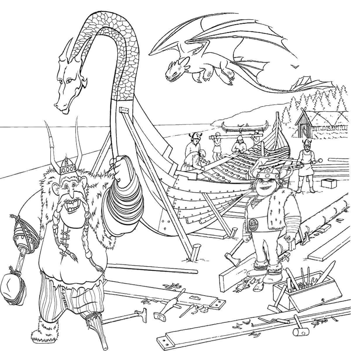 1200x1200 How To Train Your Dragon Coloring Pages