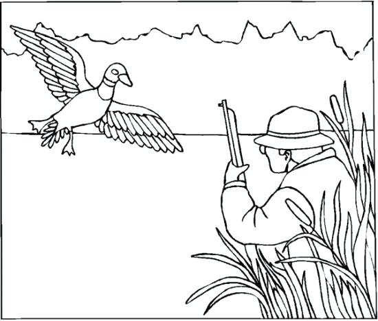 550x468 Duck Hunting Coloring Pages Hunting Coloring Pages Pin Gun