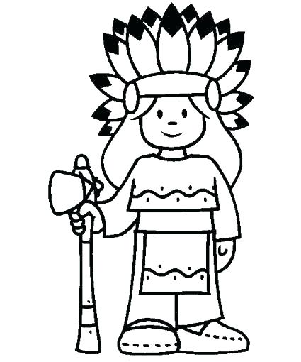 425x510 Indian Coloring Pages Free Printable Pilgrim And Coloring Page