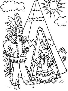236x314 Indian And Pilgrim Coloring Pages Bible Printables The First