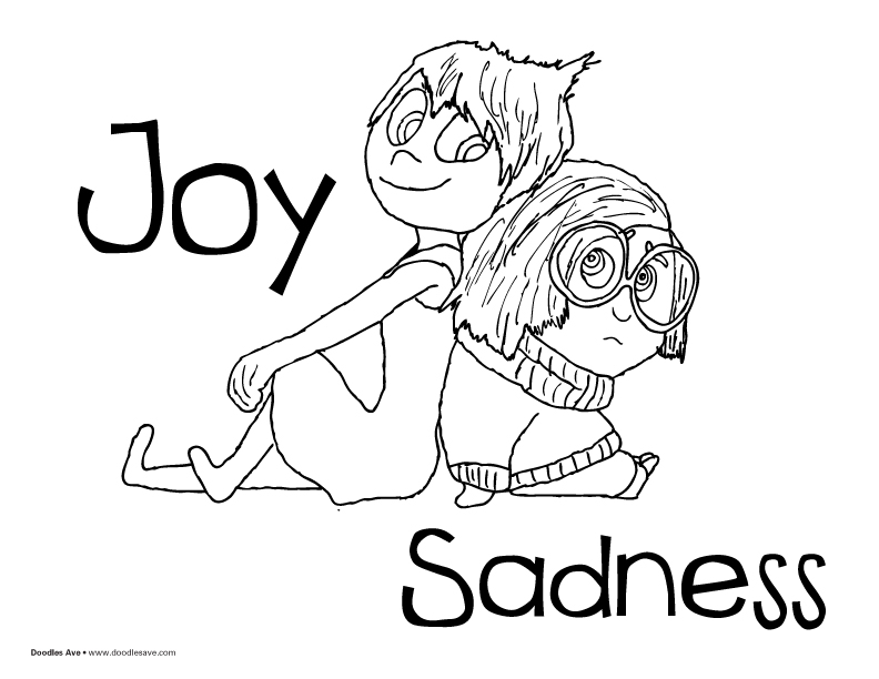 792x612 Inside Out Coloring Sheets! Joy And Sadness!