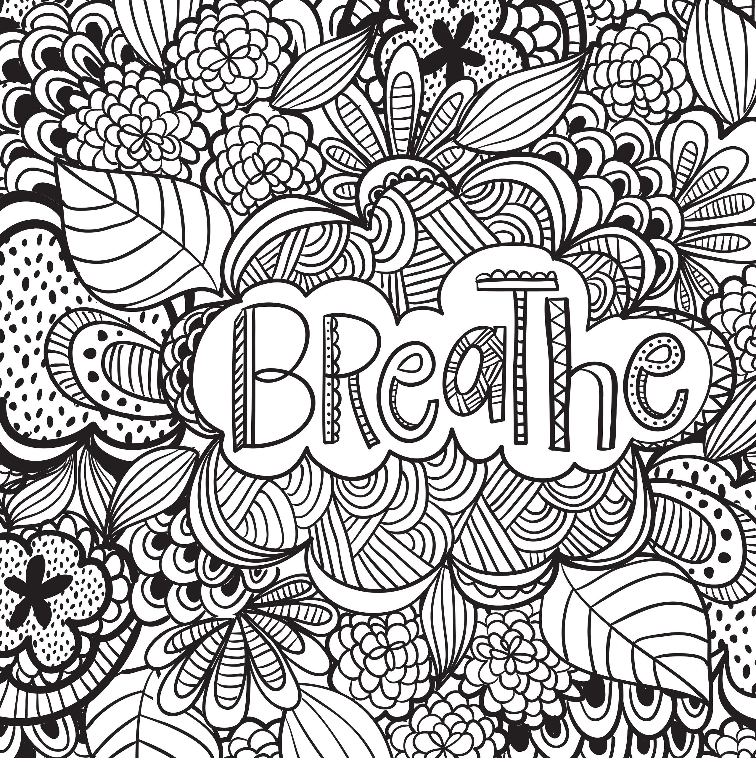 2554x2560 Suddenly Quote Coloring Pages Pdf Free Inspirational Adult Book