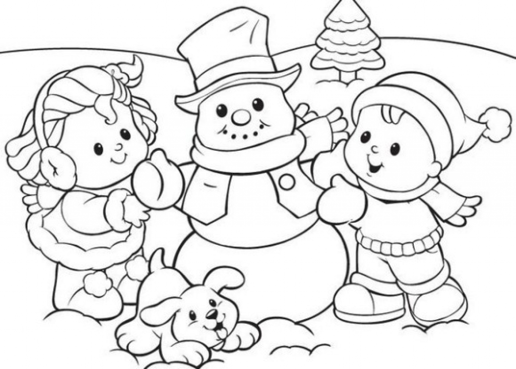1024x734 Gorgeous Design Free Printable Winter Coloring Pages January 41