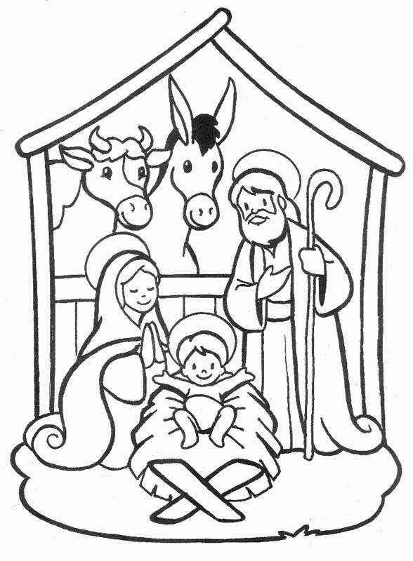 588x800 Birth Of Jesus Coloring Pages Free Nativity Coloring Page Good