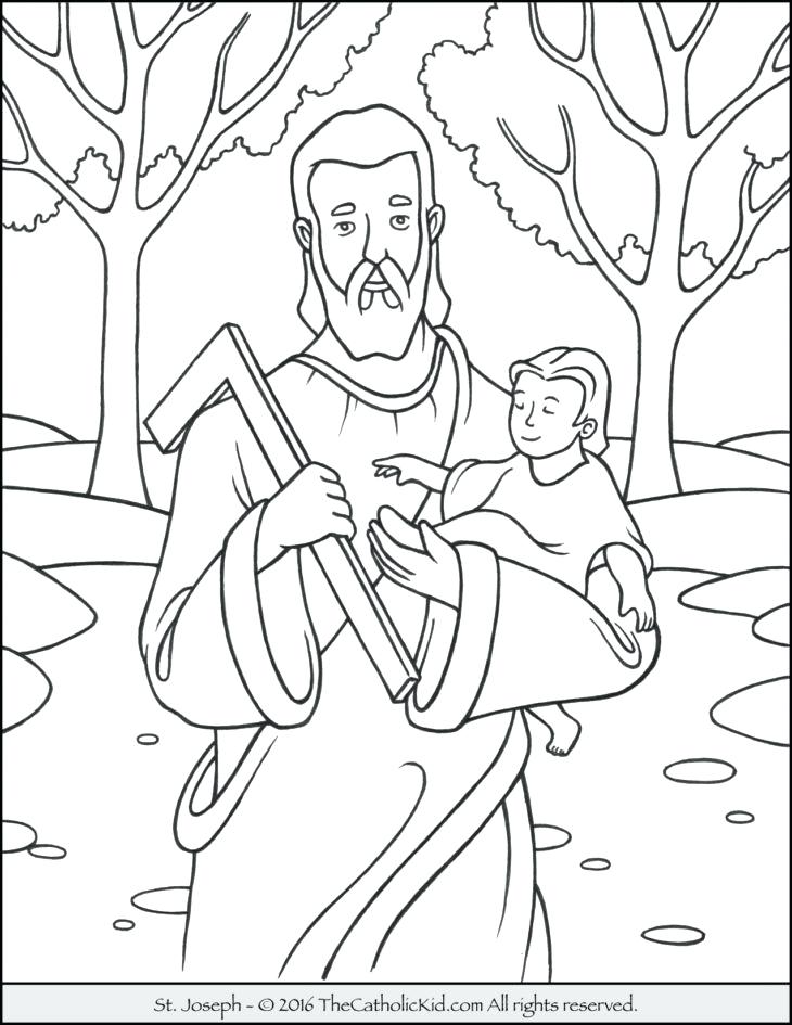 730x945 Carpenter Archives The Catholic Kid Catholic Coloring Pages Saint