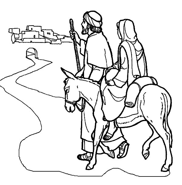 600x608 Donkey Coloring Pages For Christmas