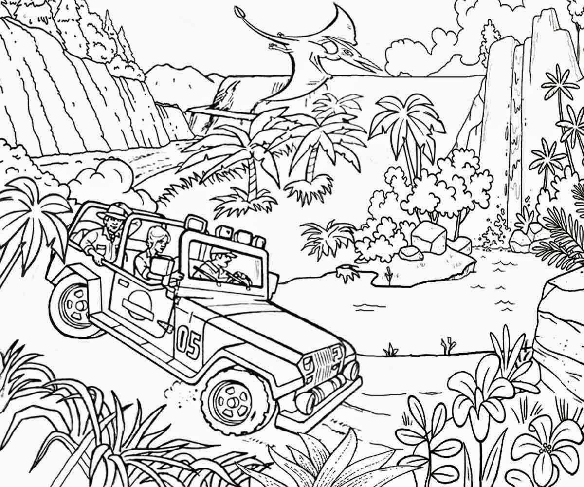 1200x1000 Jurassic Park Coloring Pages Adult 4 To Print