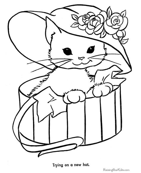 Free Kitten Coloring Pages