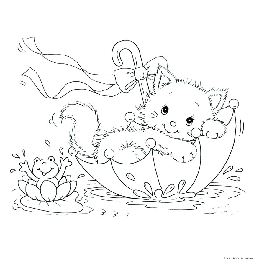 878x879 Printable Kitten Coloring Pages Kitten Color Pages Coloring Page