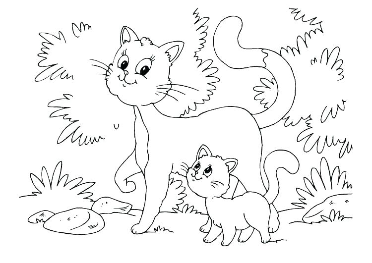 750x531 Coloring Pages Kittens Free Kitten Coloring Pages Baby Kitten