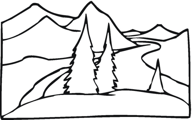 630x393 Simple Landscape Coloring Pages For Toddlers