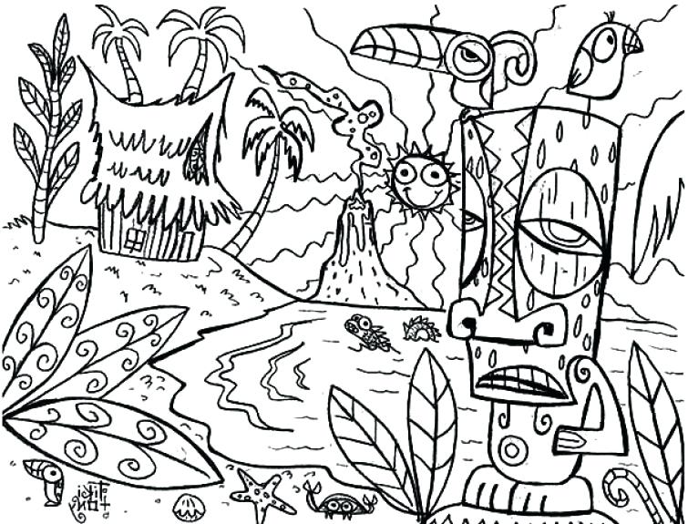 755x575 Hawaiian Luau Coloring Pages Luau Coloring Pages Awesome Luau