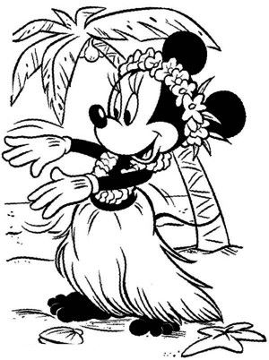 300x402 Free Printable Hawaiian Luau Coloring Pages