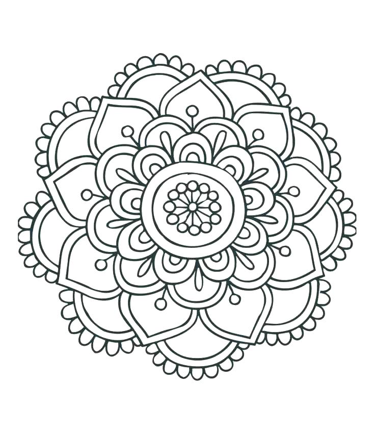 736x849 Easy Mandala Coloring Pages Mandala Coloring Pages Free Printable