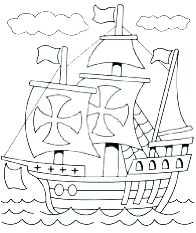 640x761 Mayflower Coloring Pages Mayflower Coloring Page Free Thanksgiving