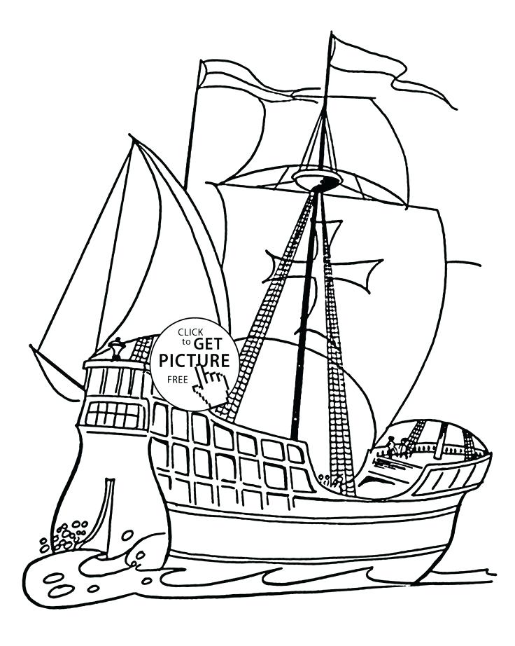 736x922 Mayflower Ship Coloring Page Free Printable Mayflower Coloring