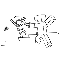230x230 Minecraft Coloring Pages