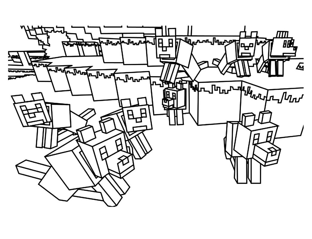 1044x801 Minecraft Coloring Pages Pdf 402697 Cool Page