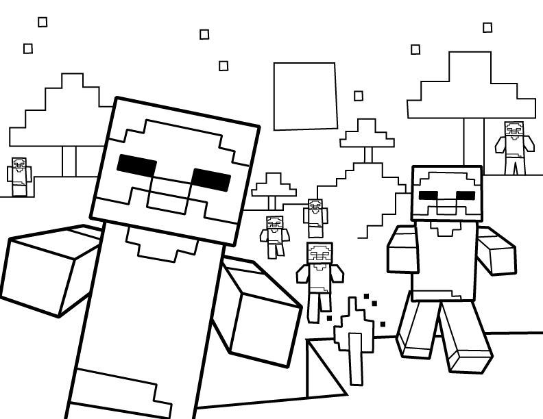 792x612 Zombies Pdf Printable Coloring Page