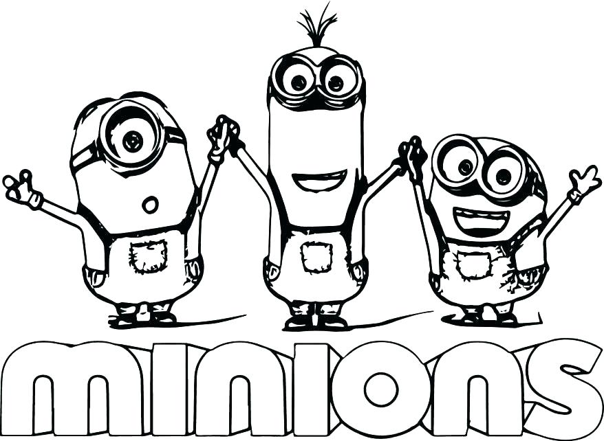 878x642 Minion Coloring Pages Printable Free Minion Coloring Pages Minions