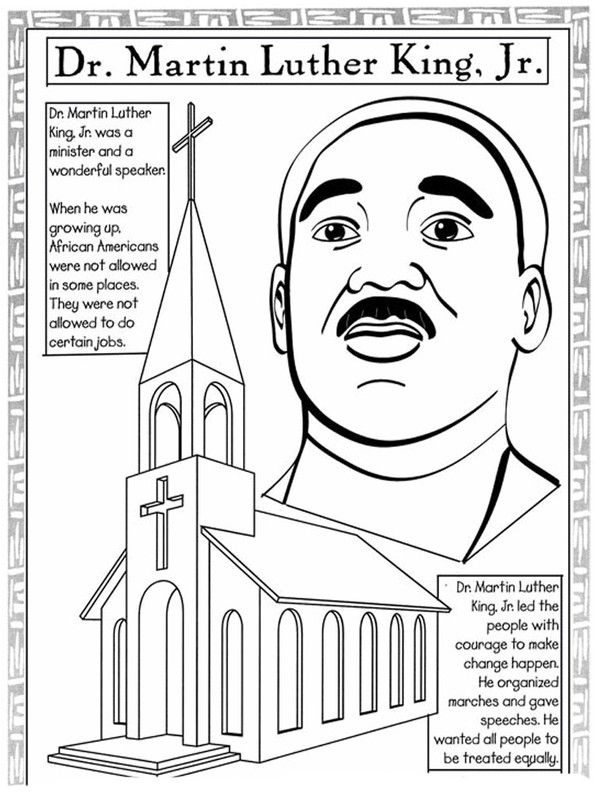 600x800 Free Martin Luther King Day Coloring Pages, Mlk Lesson Plans