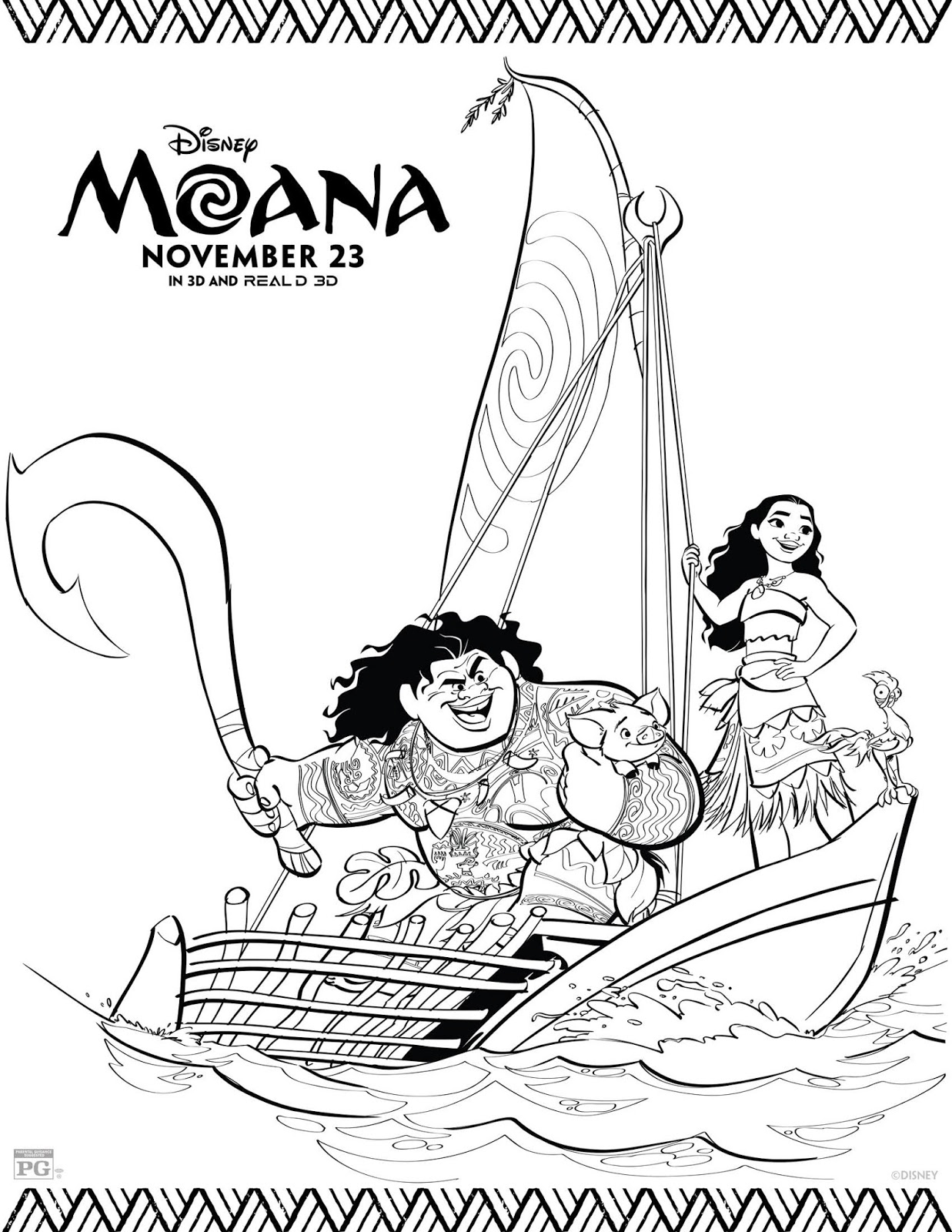 1237x1600 Moana Printable Coloring Amp Activity Pages Flores