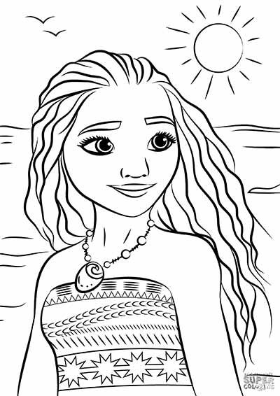 400x566 59 Moana Coloring Pages (Updated March 2018) Princess Moana