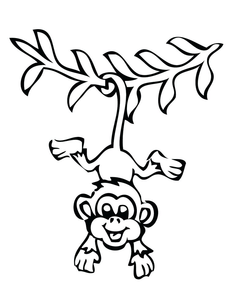 750x1000 Free Monkey Coloring Pages Monkey Coloring Pages Download
