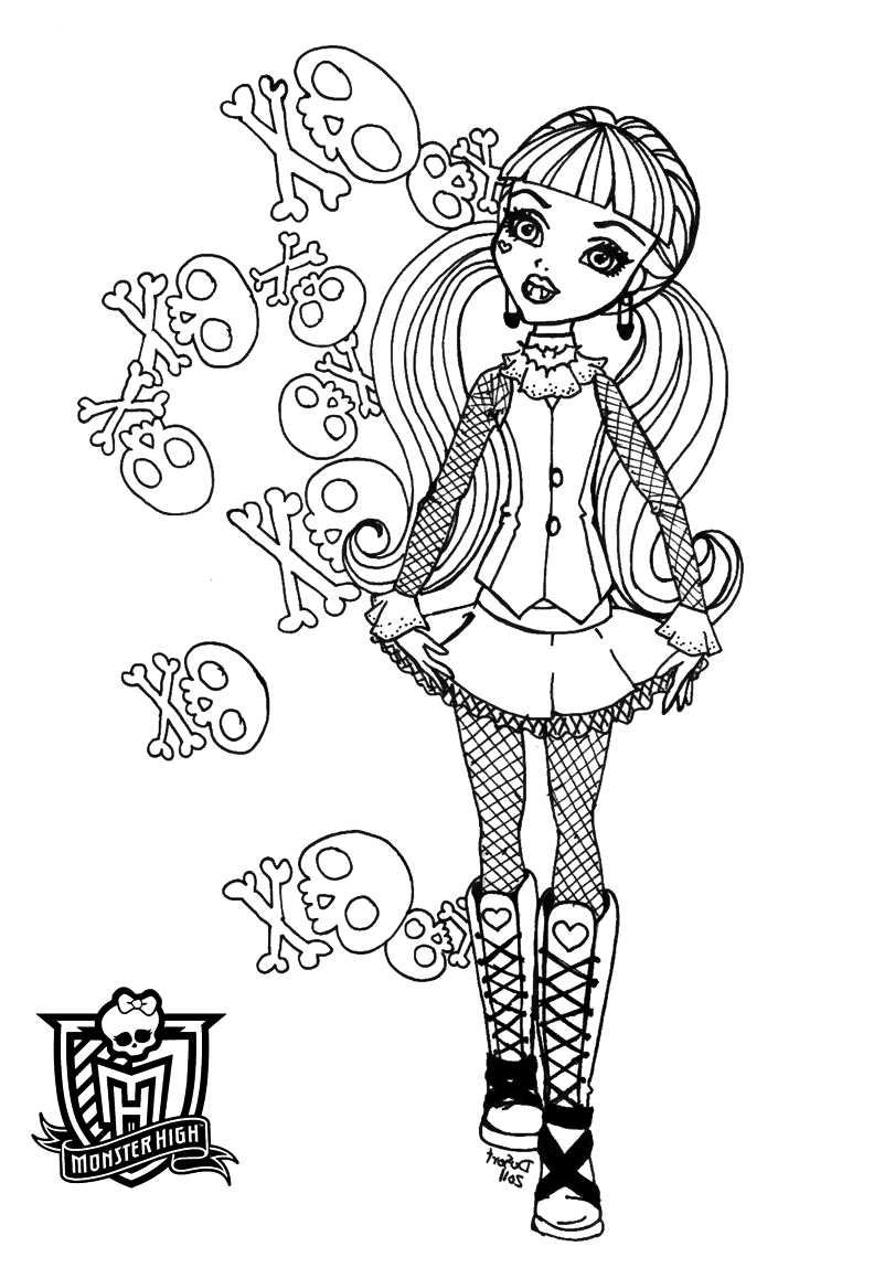 792x1149 Free Printable Monster High Coloring Pages For Kids