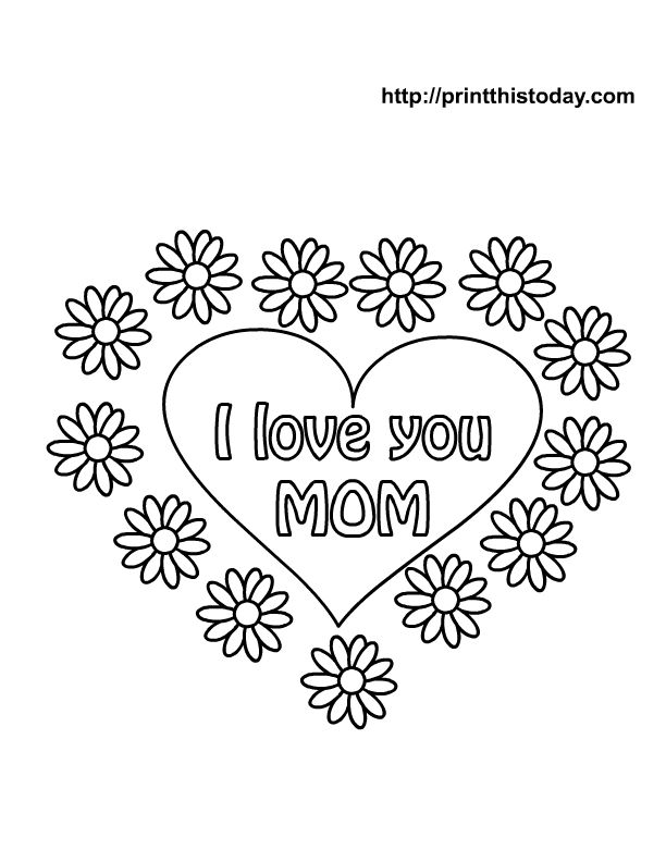 Free Mothers Day Coloring Pages