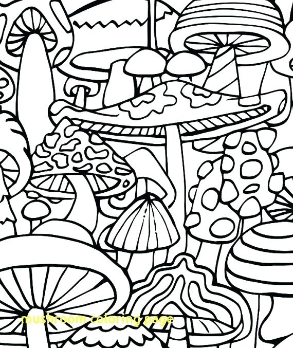 570x677 Trippy Mushroom Coloring Pages Coloring Sheets Surprising Pictures