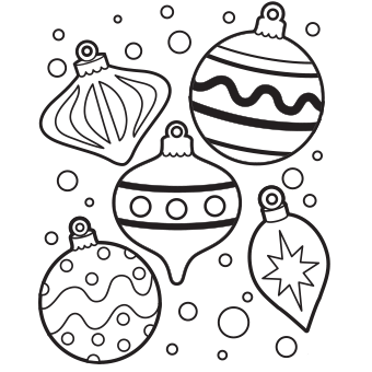 340x340 Ornaments Coloring Page