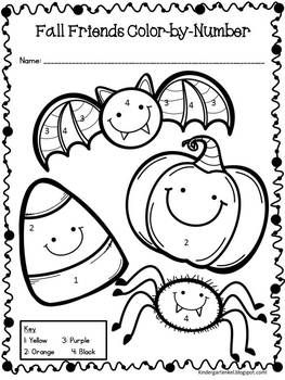 263x350 Halloween Color By Number Freebie