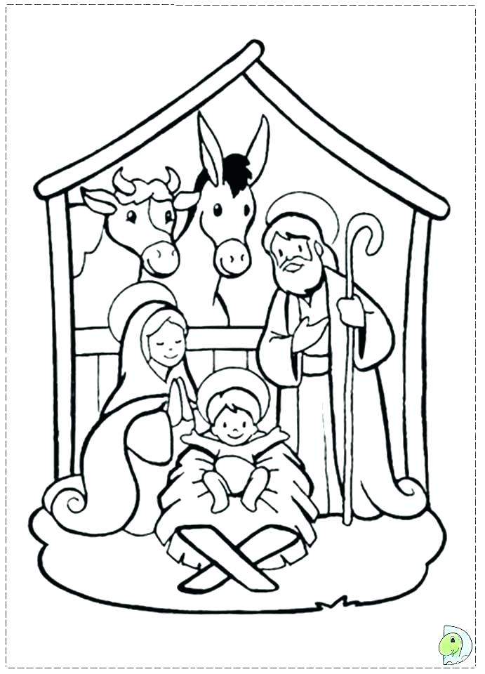 691x960 Manger Coloring Pages Printable Nativity Coloring Pages Free