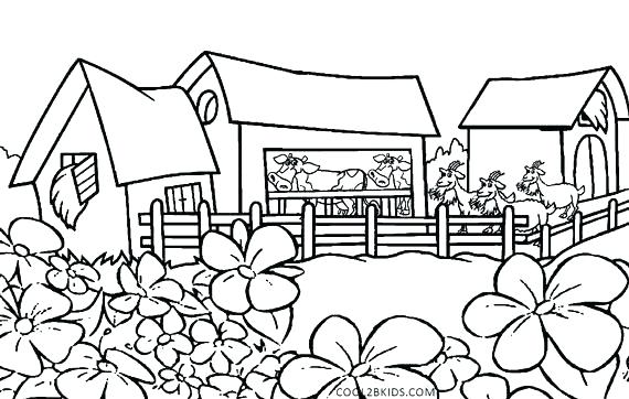 570x362 Simple Nature Coloring Pages Simple Nature Coloring Pages Free