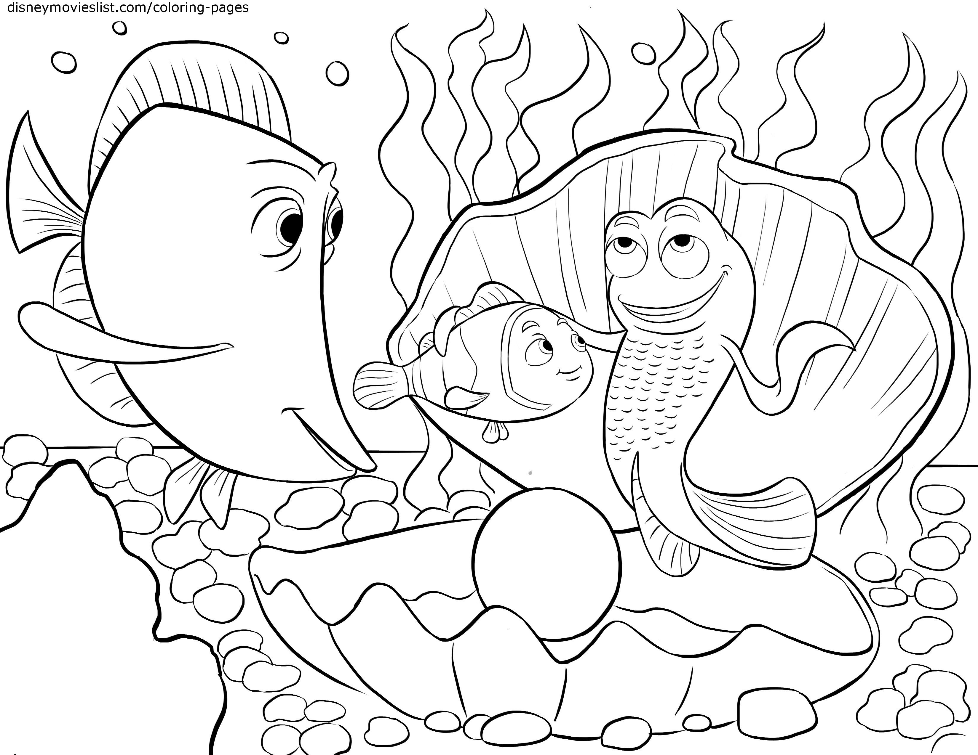 3300x2550 Finding Nemo Coloring Pages