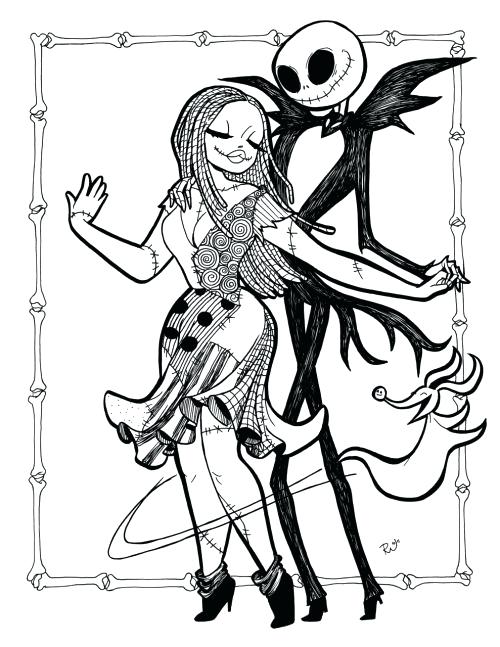 500x647 Free Printable Nightmare Christmas Coloring Pages A Jack