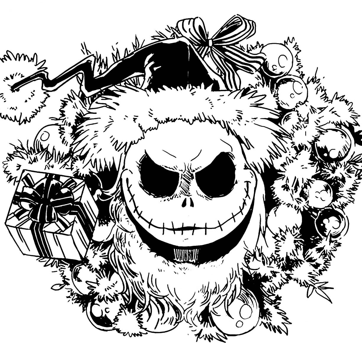 1224x1224 The Nightmare Before Christmas By Radiant Sunset Coloring Pages